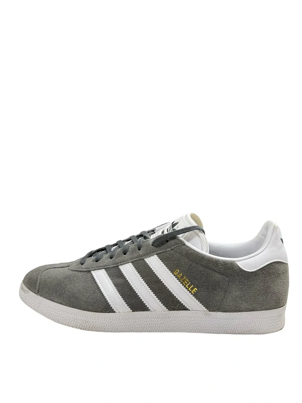 Adidas Gazelle Shoes Sz 13 Gray White Suede Sneakers Casual Low Top Retro BB5480